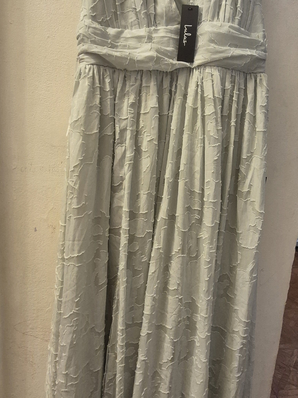 Lulu's Pale Sage Textured Maxi Skirt